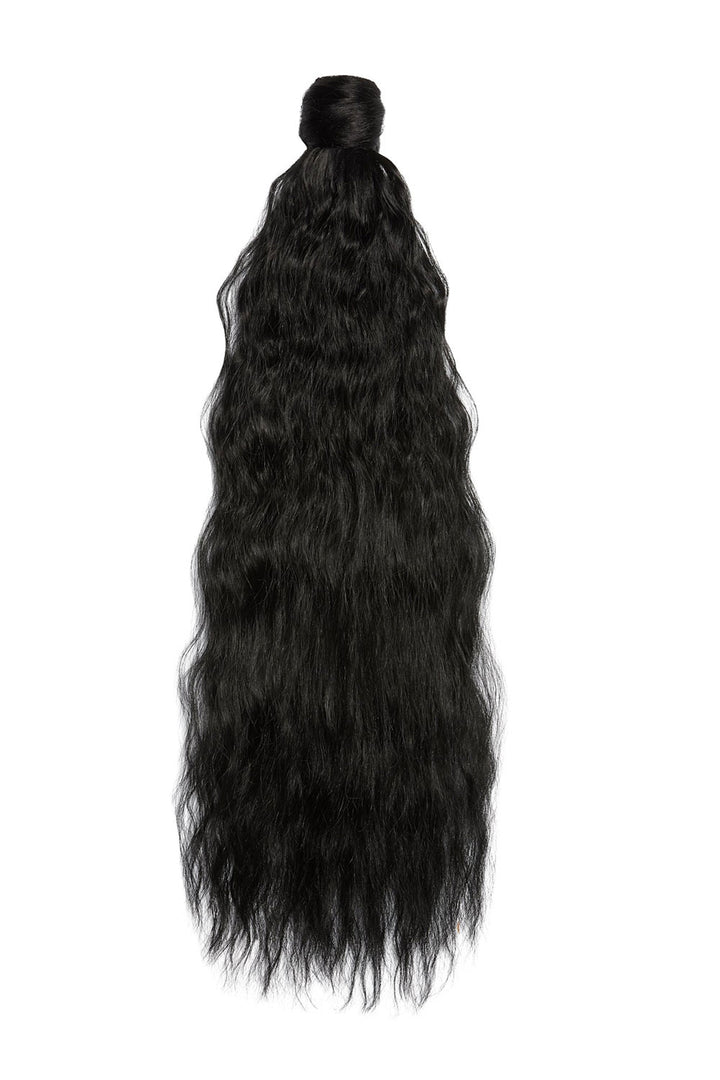 Loose Wave Natural Color Ponytails Wrap Around Extensions 120-150g