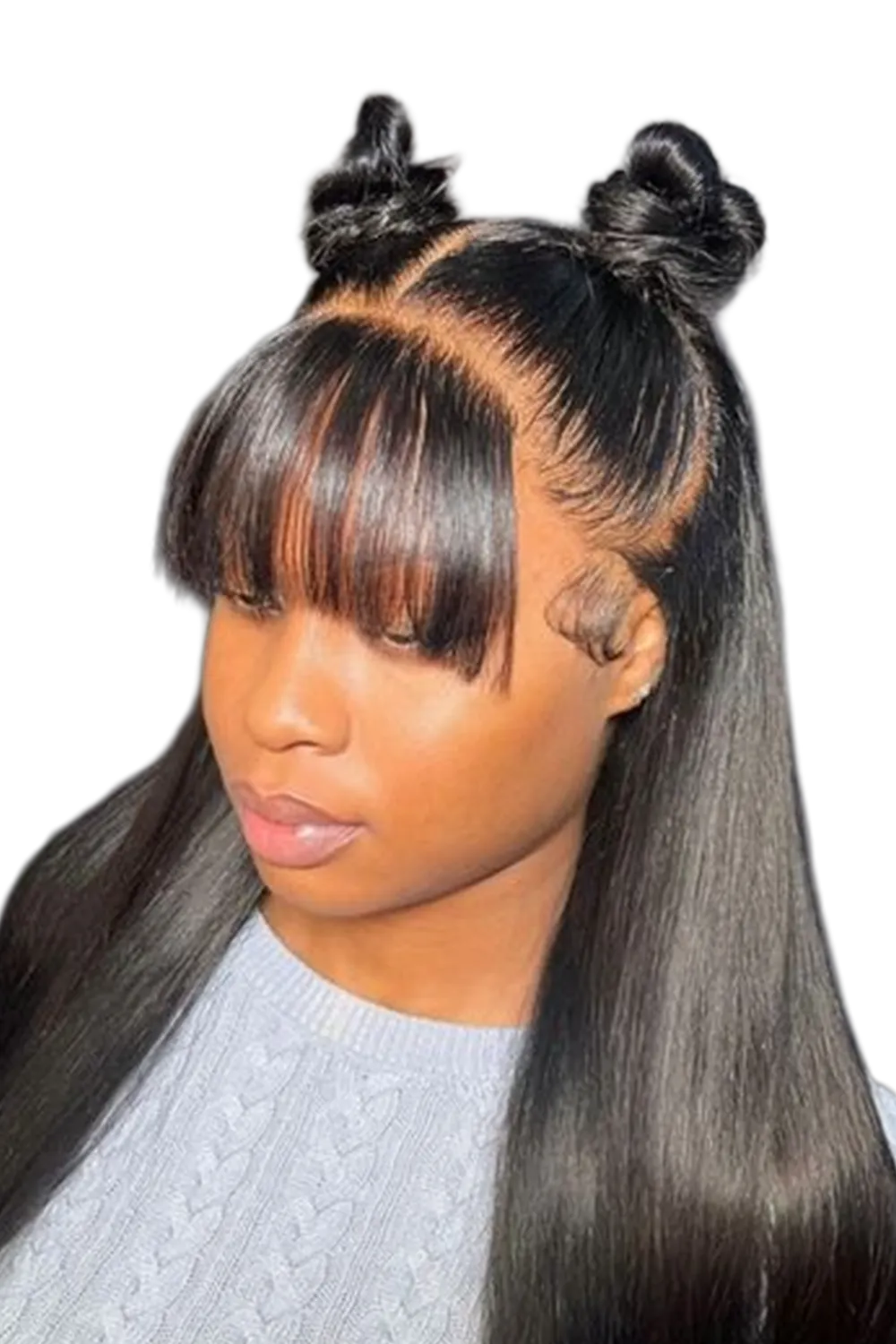 Bangs Hair Clip Extension French Bang Clip In Thick Natural Full Front Neat  Bangs Straight Fringe Bang With Temples One Piece Hairpiece Dark Black |  Fruugo NO