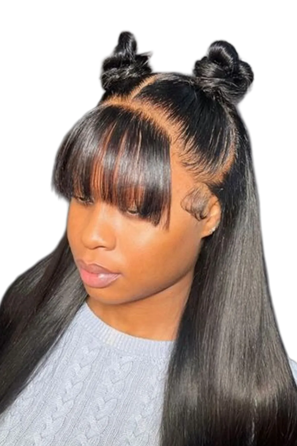 Air Fringe Front Bangs HD Spitze handgefertigtes brasilianisches Jungfrau-Haar 