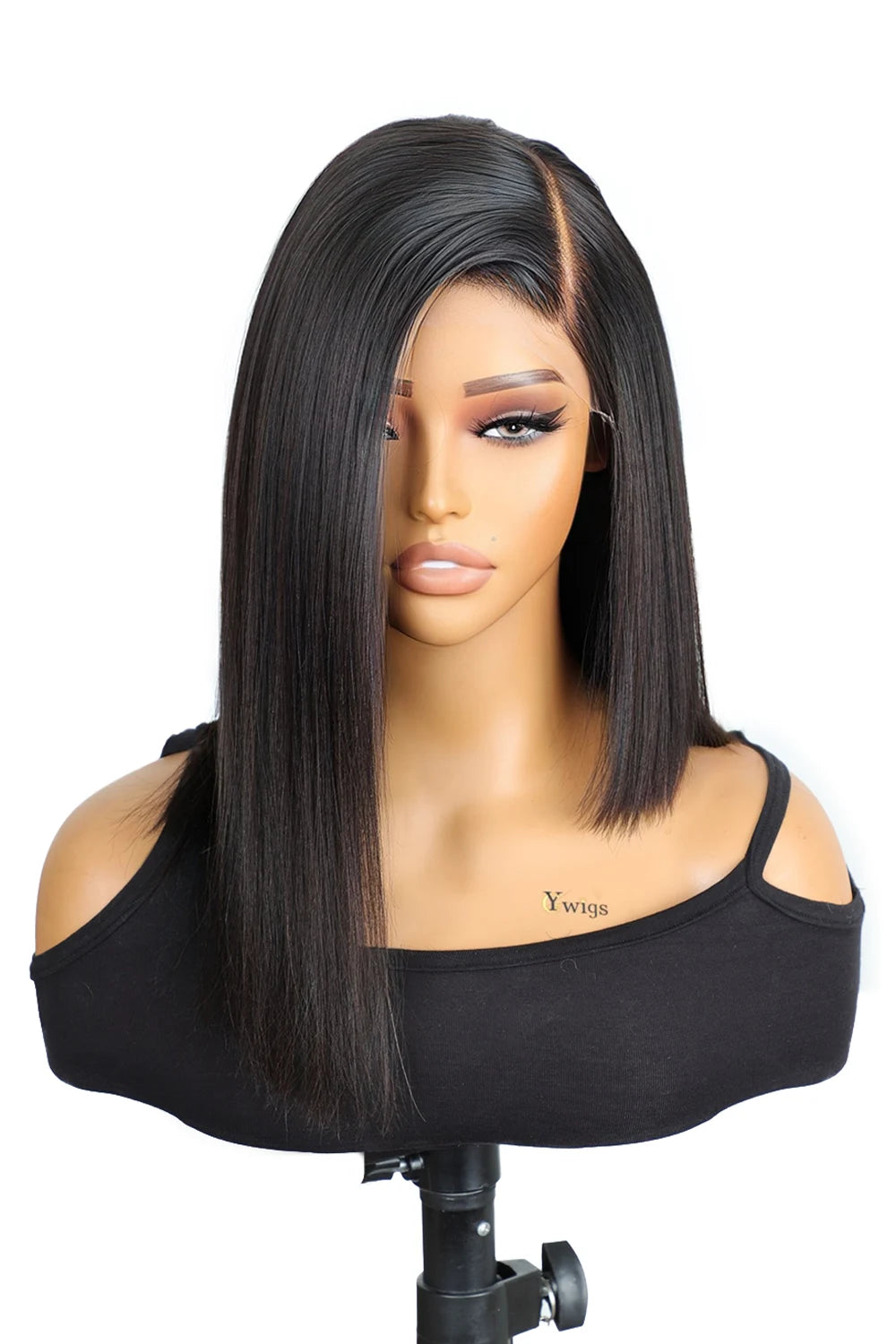 deep-side-part-5x5-hd-lace-closure-wig-black-straight-hair-glueless-front-view