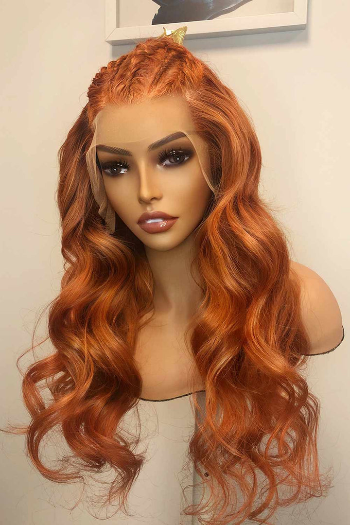 Designer Wigs-13*6 Glueless Hd Lace Wig Ginger Orange