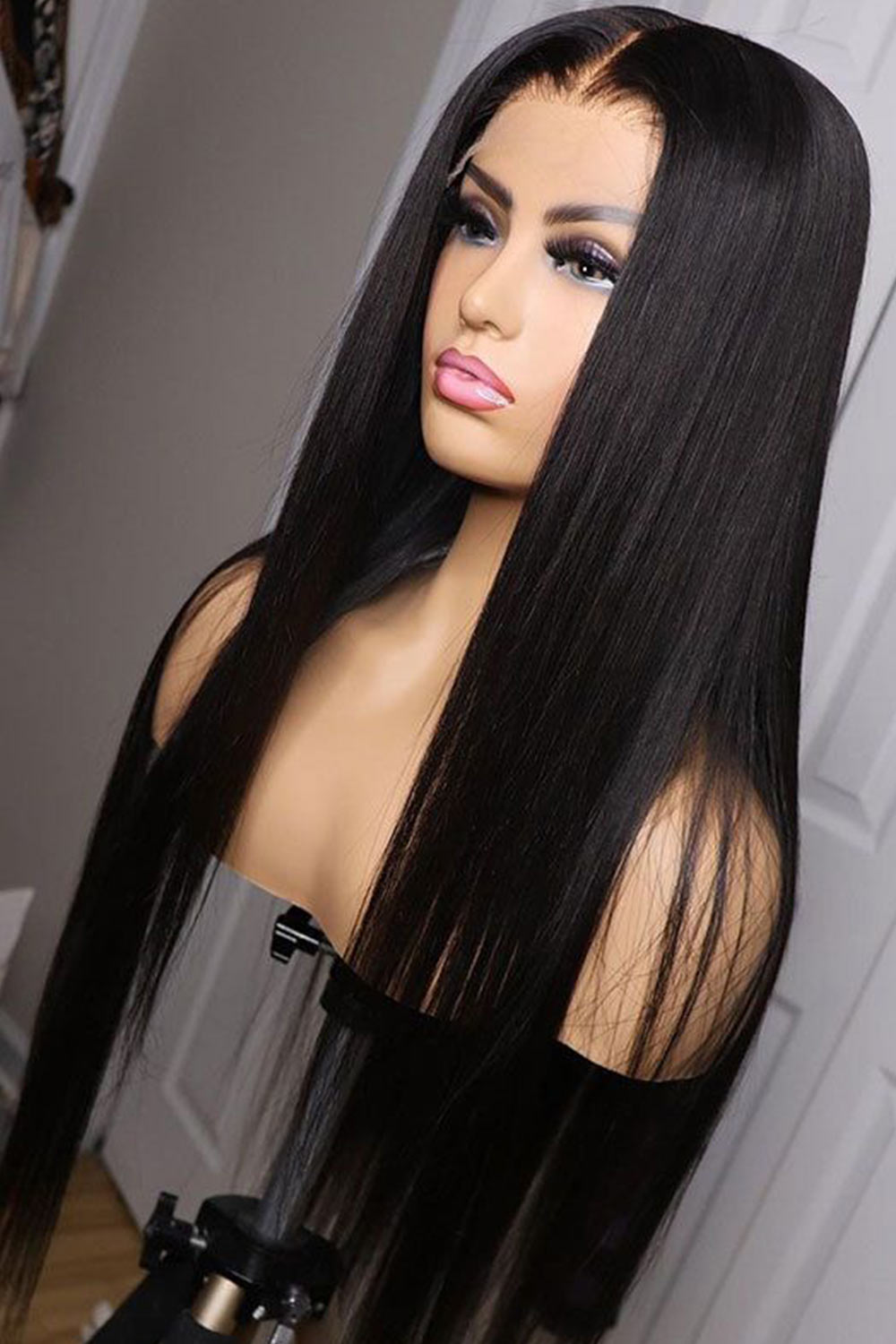 Full Lace Wigs Silky Straight Brazilian Virgin Hair FU01