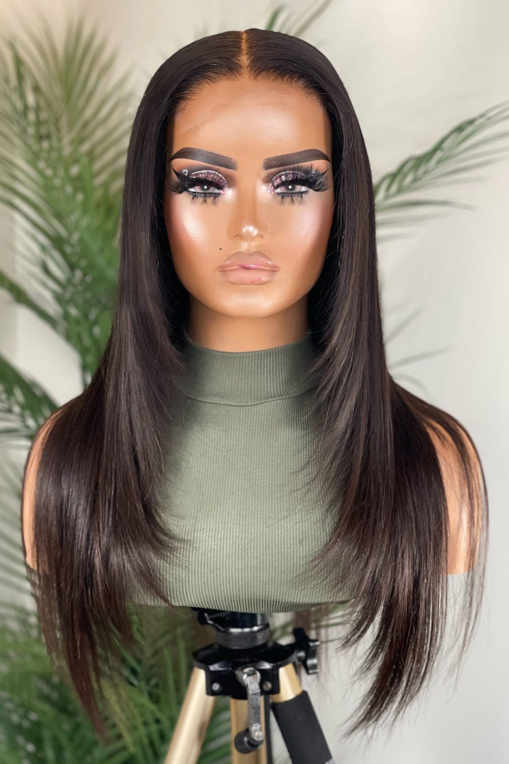 13*6 HD Glueless Straight Feather Natural Human Hair Fake Scalp Wig