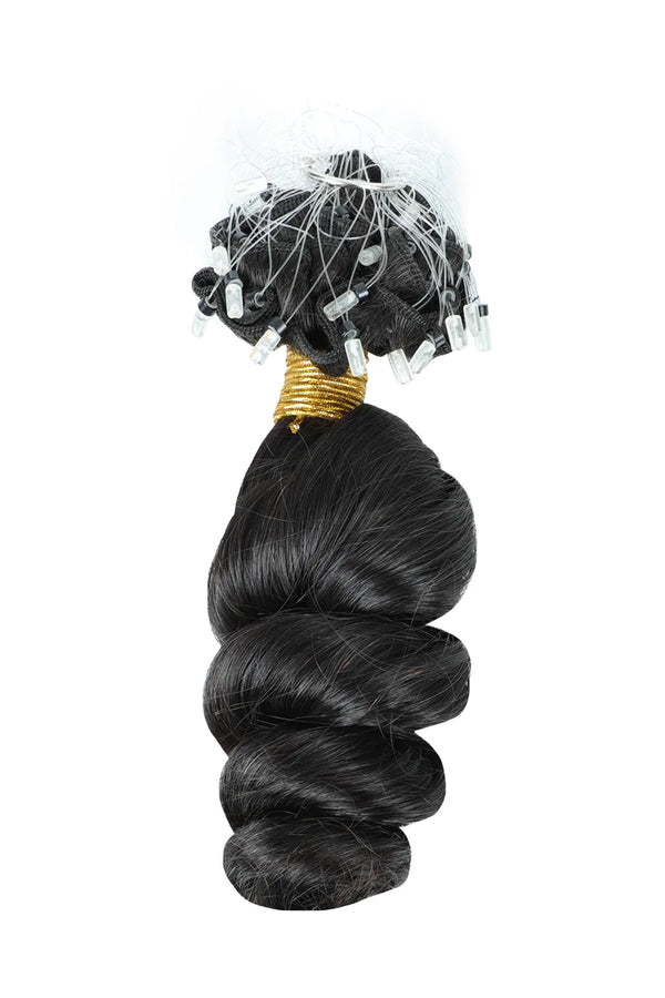 Micro Link Weft Hair Extensions Loose Wave Instead Ordinary Sew-in