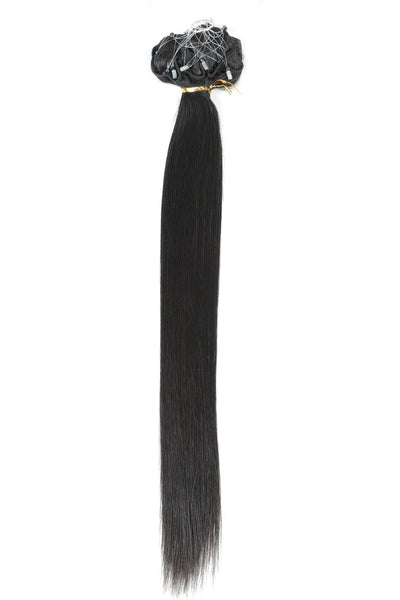 Microlink Double Weft Hair Extensions with Microbeads Human Hair Straight