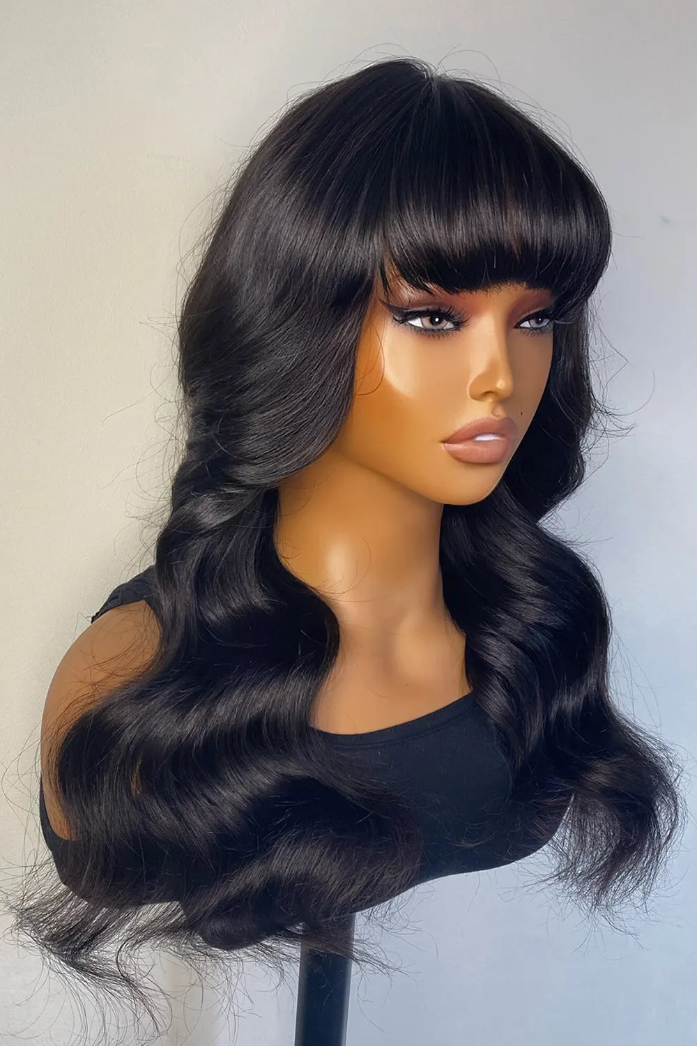 no-glue-wigs-with-lace-front-top-and-bangs-long-black-body-wave-3