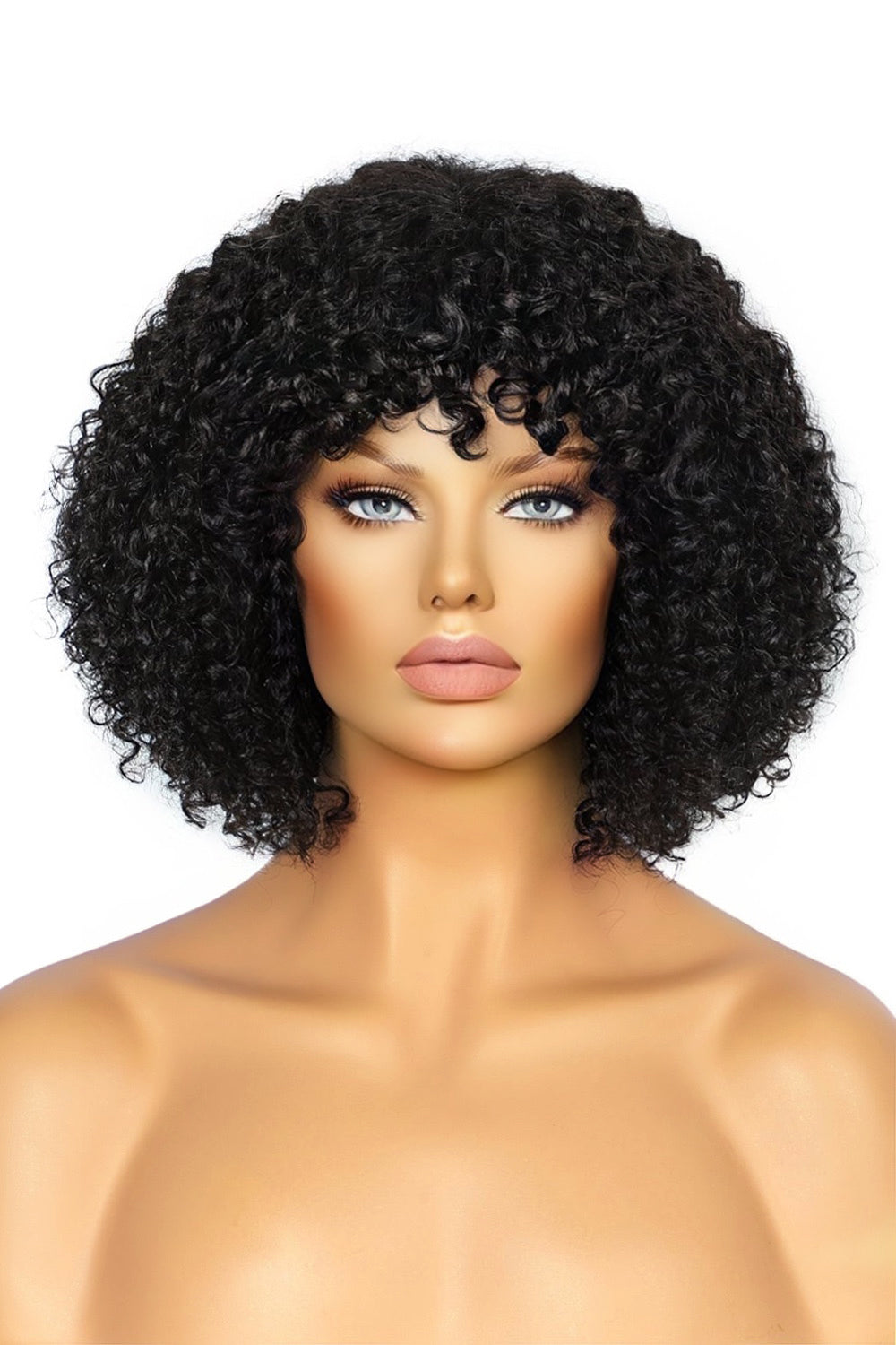 no_glue_lace_top_wigs_curly_bob_human_hair_with_bangs-front