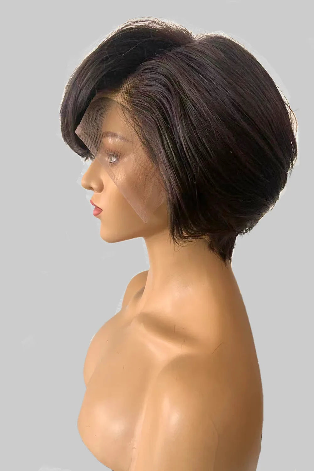 Short layered top lace front wigs