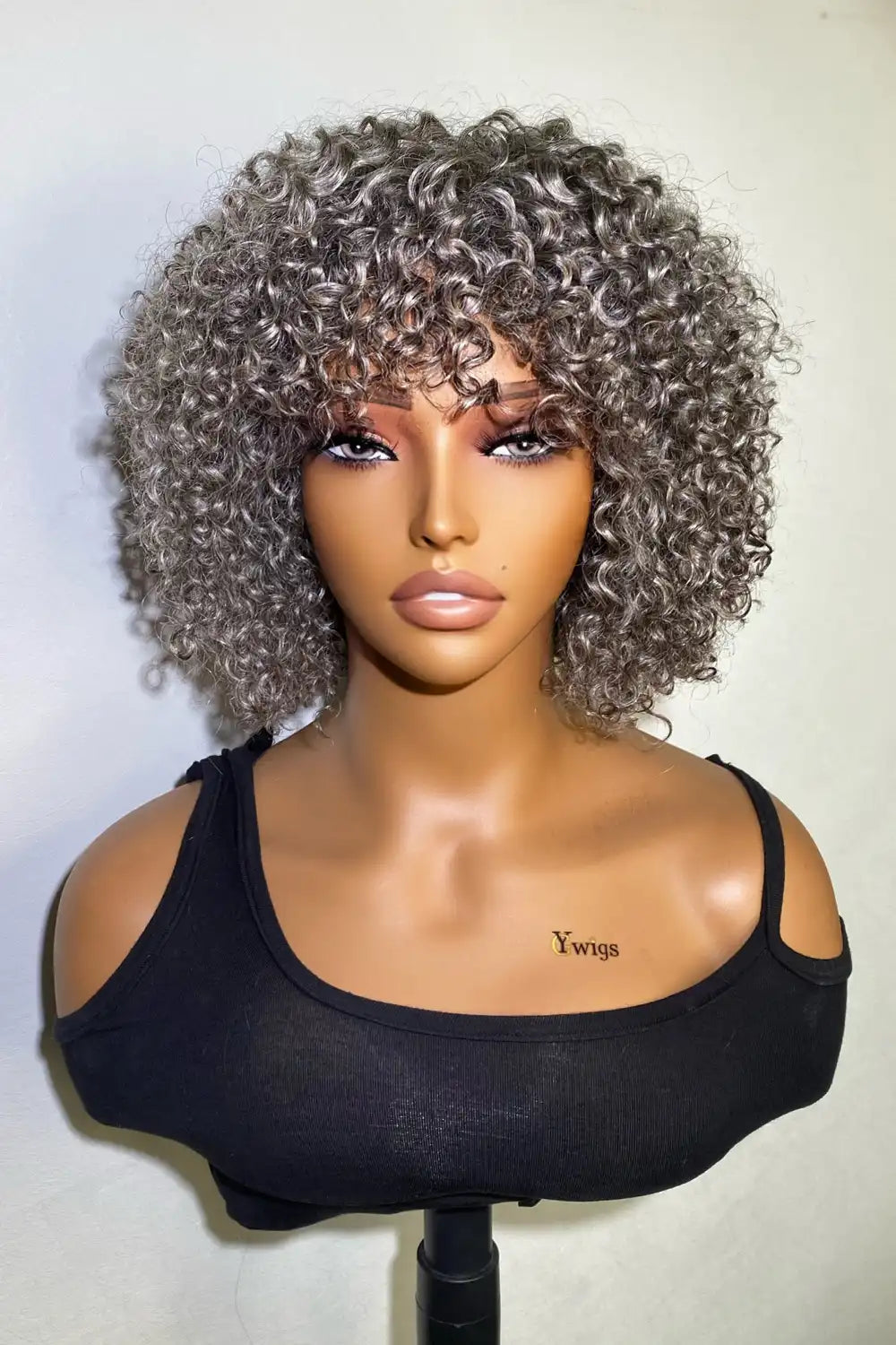 Short human hair bob top wigs for african american