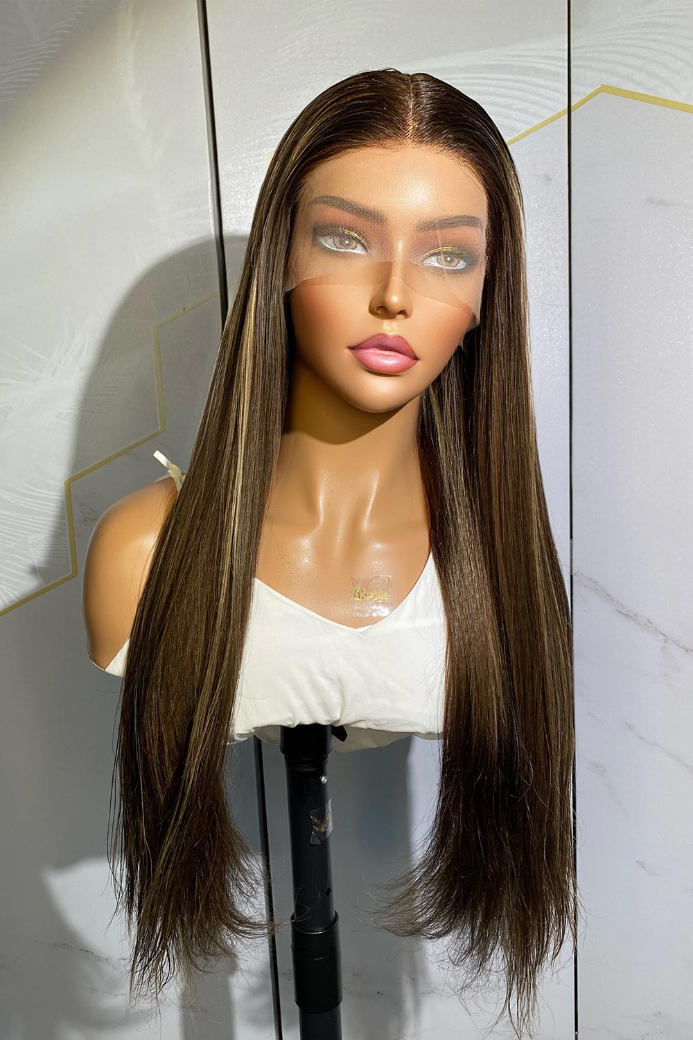 Designer Wigs-T Part Lace Wig 150% Density With Stunning Highlights