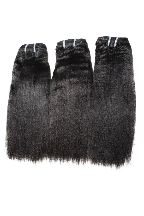 Les paquets de cheveux vierges Yaki Cambodge cousent des extensions double trame