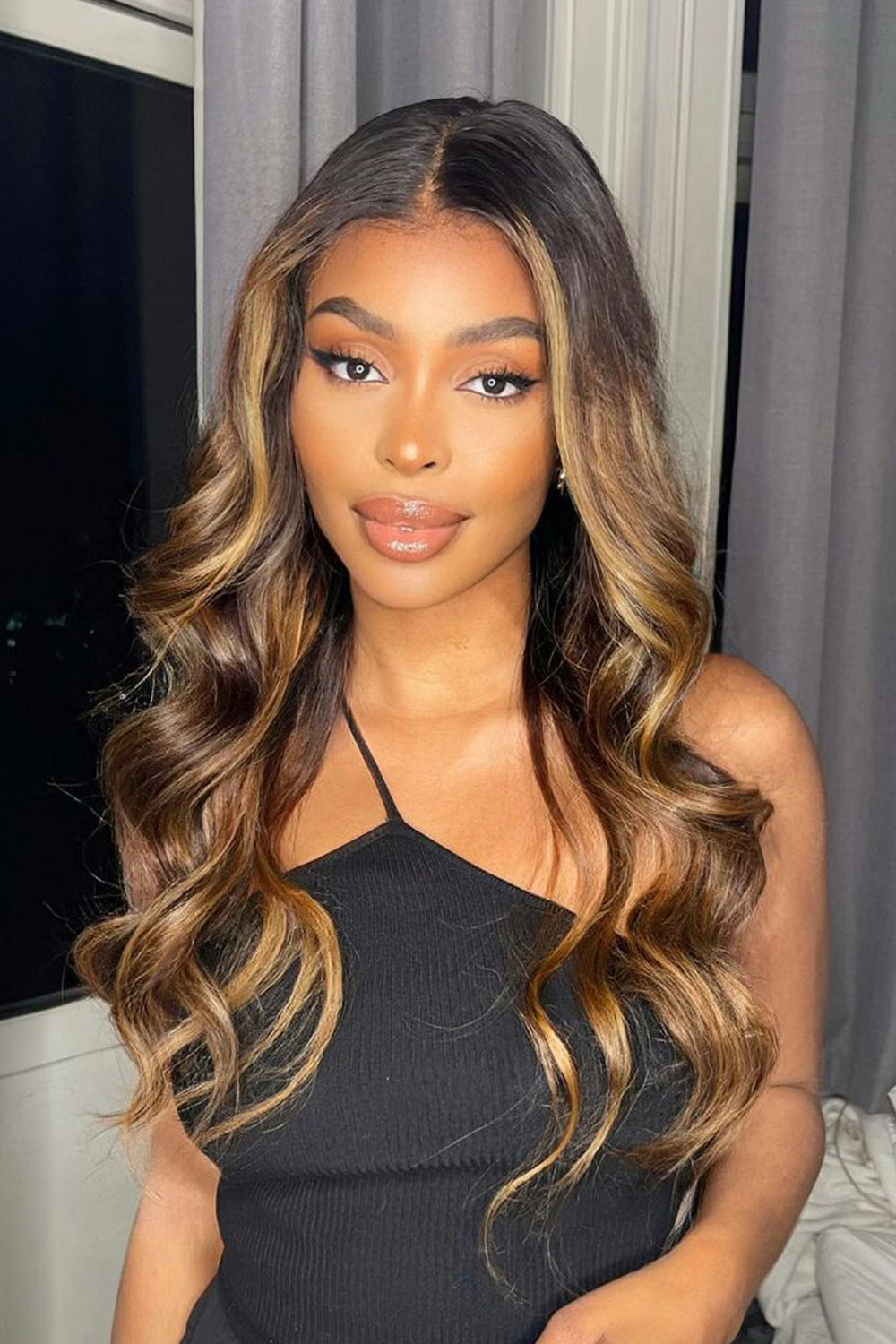 13x6 Highlight Brown Body Wave HD Lace Wig-HD12