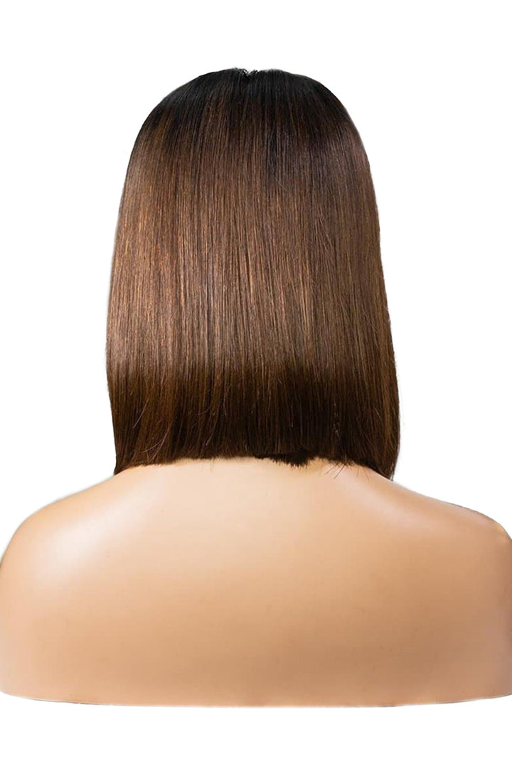 13*6 Short Lace Front Wigs 1B/4# Virgin Human Hair