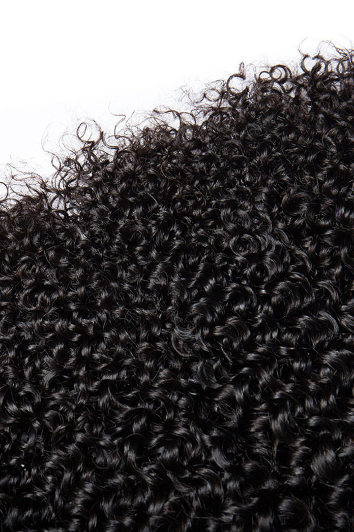 Inclino extensiones de cabello humano Remy rizado y rizado de pelo negro 